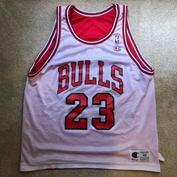 Rare Vintage Reversible Jordan Bulls Jersey Sz 44 - Picture 4 of 6